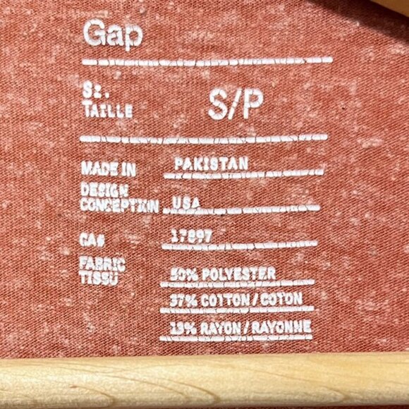 Gap Rust Heathered Long Sleeve Crewneck Pullover, Size Small - Picture 5 of 12